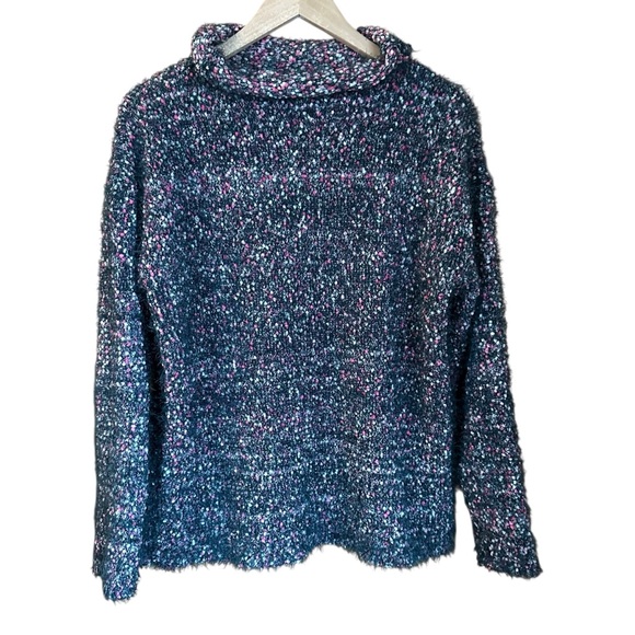 LOFT Outlet | Flecked Eyelash Turtleneck Sweater Size: L - Picture 3 of 10